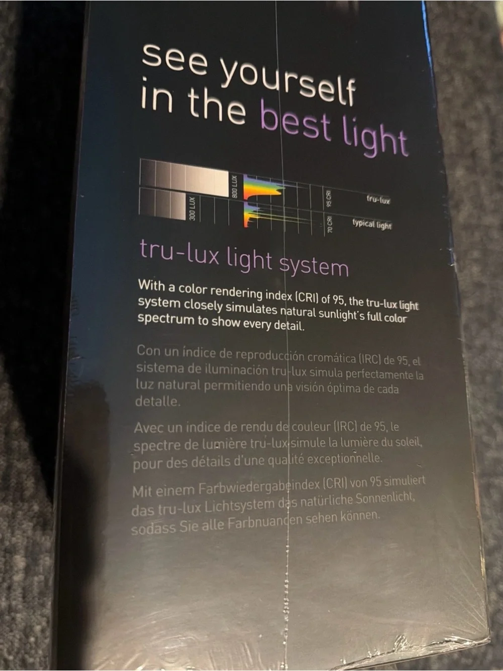 simplehuman Silver LED Rechargeable Sensor Mirror